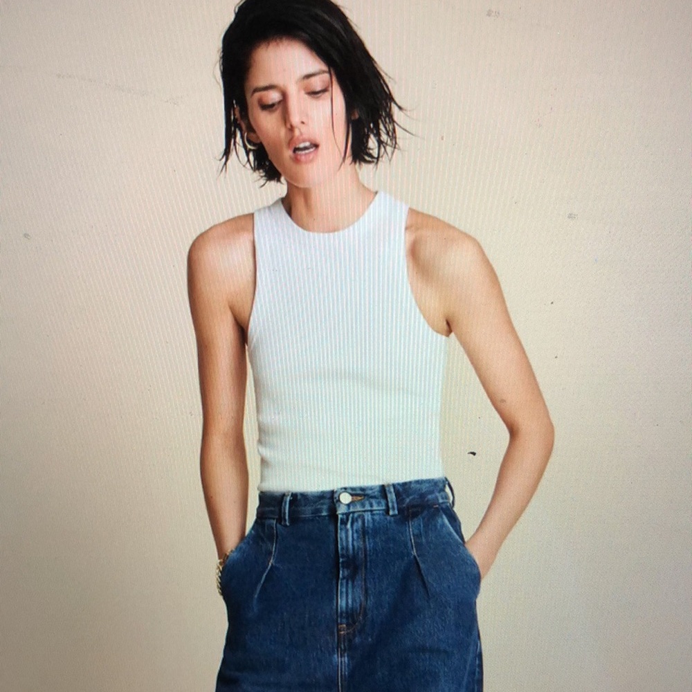 NWOT Soldout.nyc the not so basic tank in white